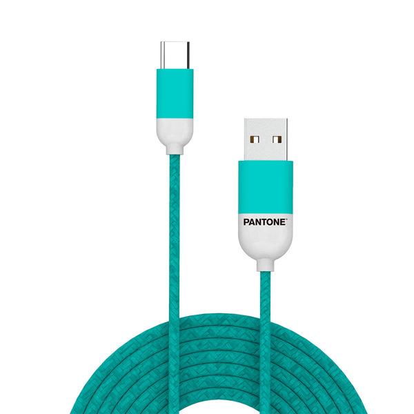 CABLE TYPE-C/USB 1M PANTONE TURQUESA - Biels Online