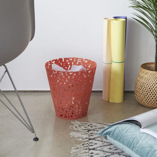 PAPELERA LETTERS SALMÓN - Biels Online