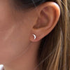 PENDIENTES LUNA PLATEADO - Biels Online