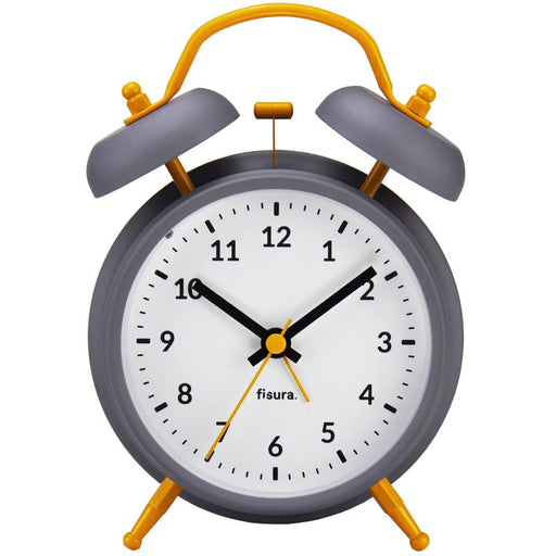Reloj despertador Retro Gris & Amarillo - Biels Online