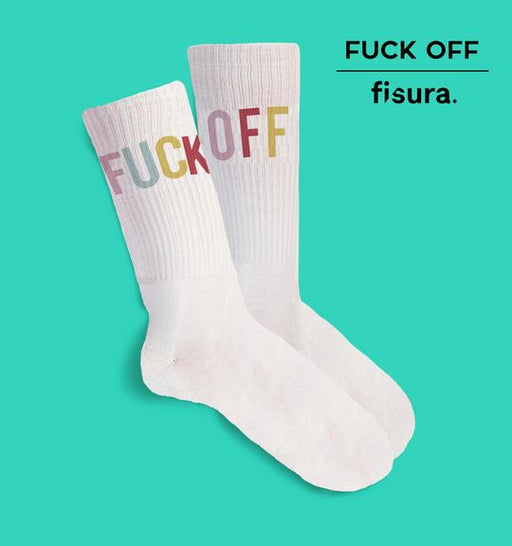 Par de calcetines "Fuck off" multicolor - Biels Online