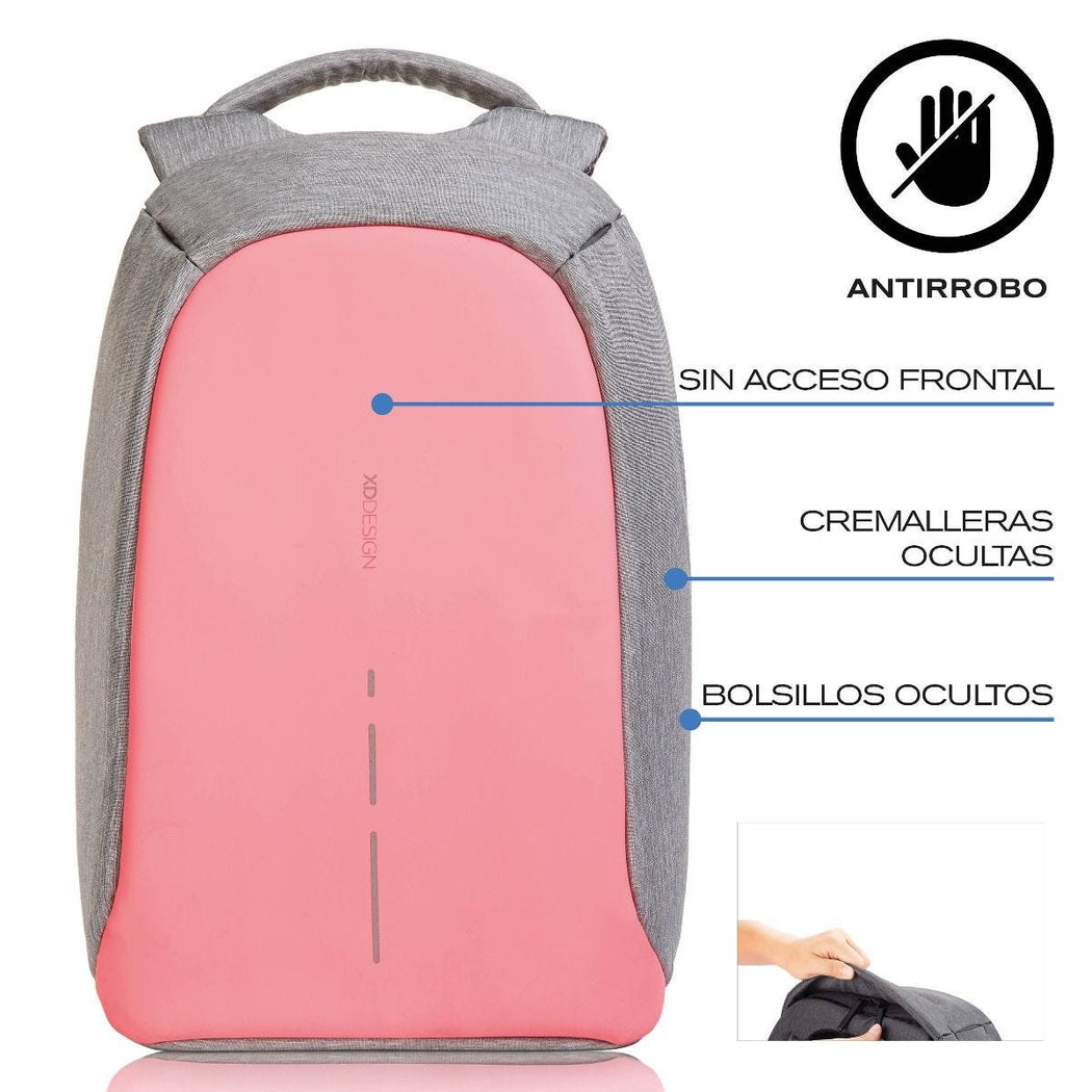 Mochila Antirrobo Compact Bobby Rosa - Biels Online