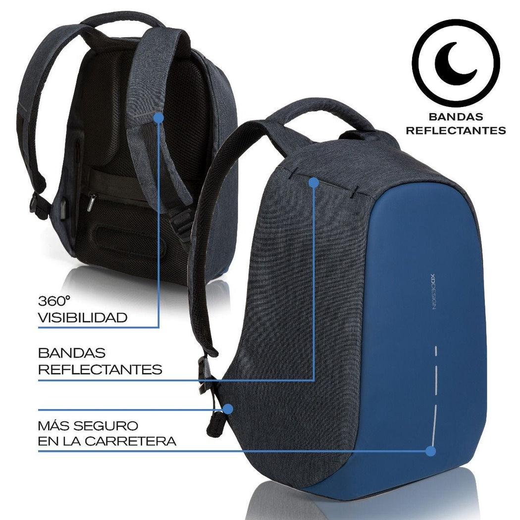 Mochila Antirrobo Compact Bobby Azul - Biels Online