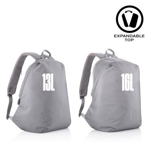 MOCHILA ANTIRROBO BOBBY SOFT GRIS - Biels Online