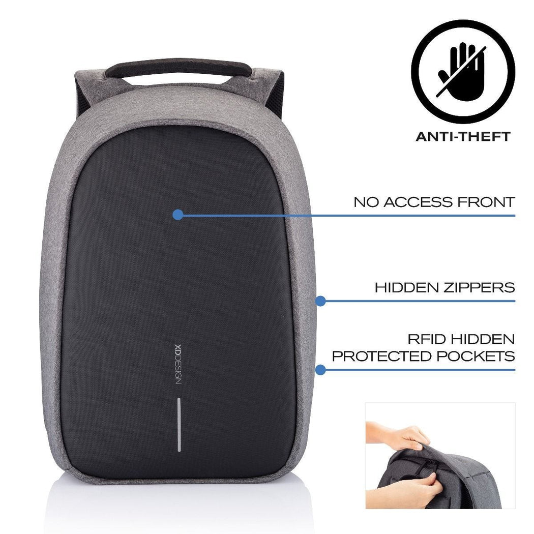 Mochila Antirrobo Bobby Hero Small Gris - Biels Online