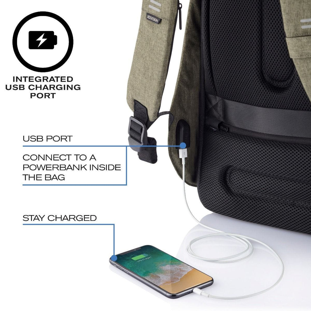 Mochila Antirrobo Bobby Hero Small Verde - Biels Online