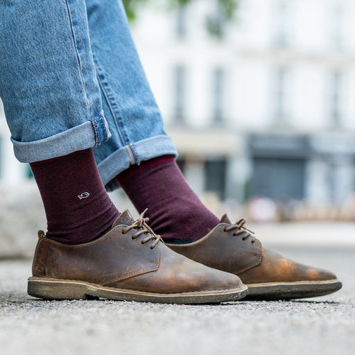 Calcetines Rayas Burgundy - Biels Online